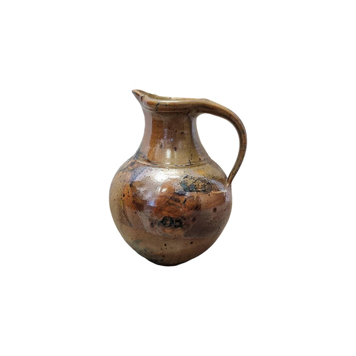 Vintage Handmade Brown Ceramic Jug, 1960/70s