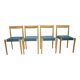Ensemble de quatre chaises de salle à manger design par Miroslav Navrátil, années 1970.