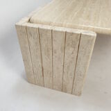 Italian travertine coffee table, 1980s