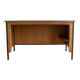 Vintage style desk by Jean Prouvé in oak and black metal.