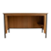 Vintage style desk by Jean Prouvé in oak and black metal.