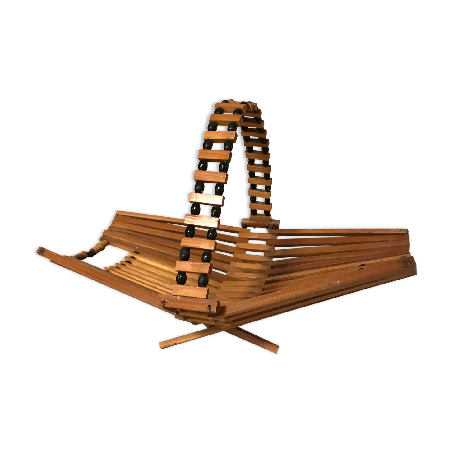 Rattan wicker bamboo fruit cup 1960 f