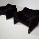 Maralunga lounge chairs in purple velvet by Vico Magistretti for Cassina, 1970.