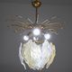 Amazing Large Size Murano Glass Clear and Orange Leaves Chandelier