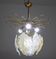 Amazing Large Size Murano Glass Clear and Orange Leaves Chandelier