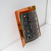 Vintage Brutalist copper wall sconce from Boréns, 1960s