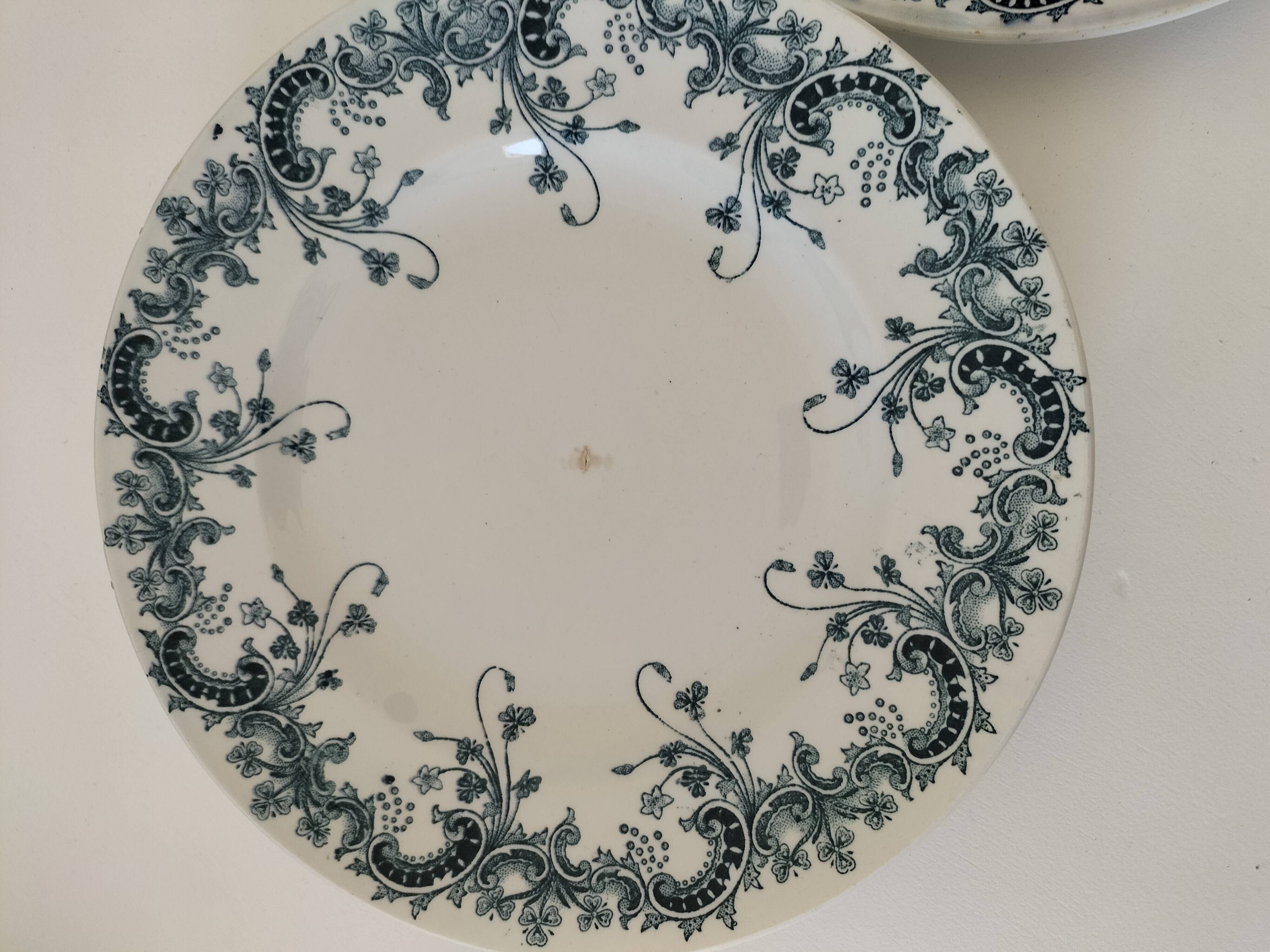 6 Saint-Amand Hamage ironstone plates – Byzantine decor