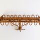Rectangular rattan wall shelf, Italy 60s