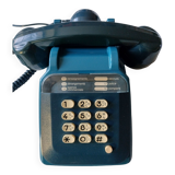 Old Blue Phone Vintage S63 Socotel with Ptt Keyboard