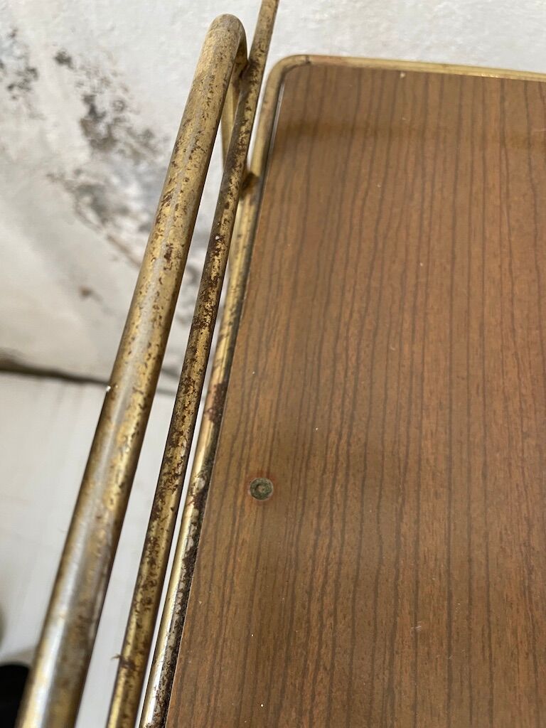 Vintage vinyl bedside side table