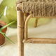 Vintage handcrafted bamboo and rope stool