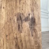 Vintage farm table with spindle legs.