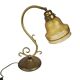Table lamp - brass - glass - Hollywood Regency style - 70's
