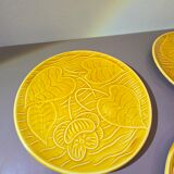 6 Sarreguemines water lily plates