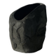 Asymmetrical sculpted concrete vase
