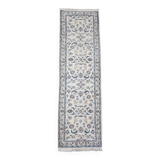 Predominantly white and blue runner 280x75cm