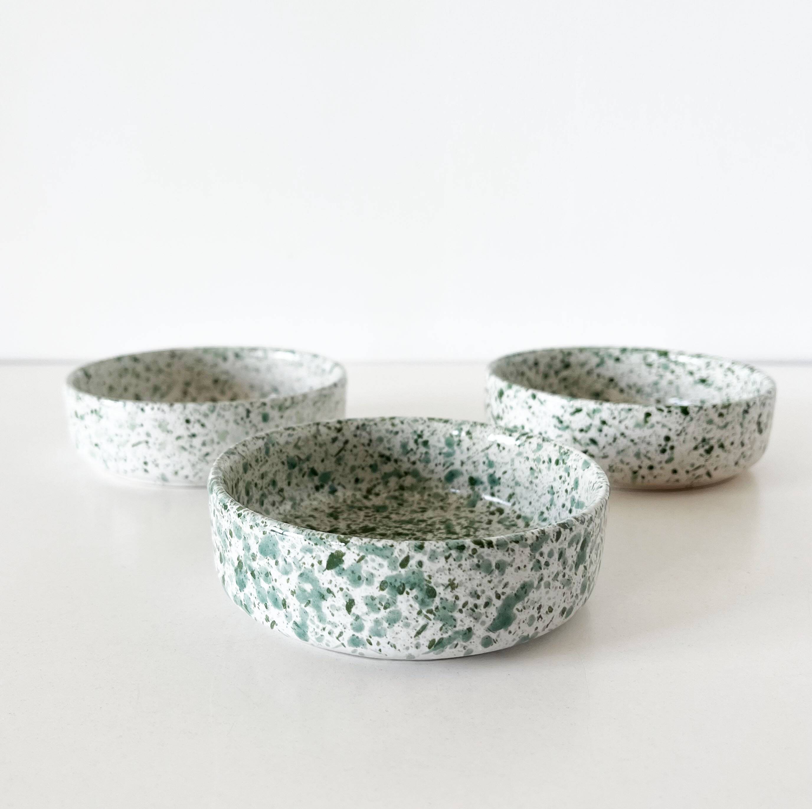Set of 3 terrazzo ceramic cups