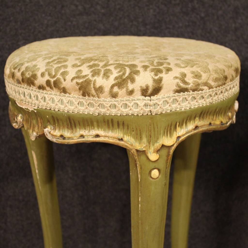 Pair of Venetian lacquered stools from the 20th century