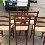 6 rustic Paillé chairs