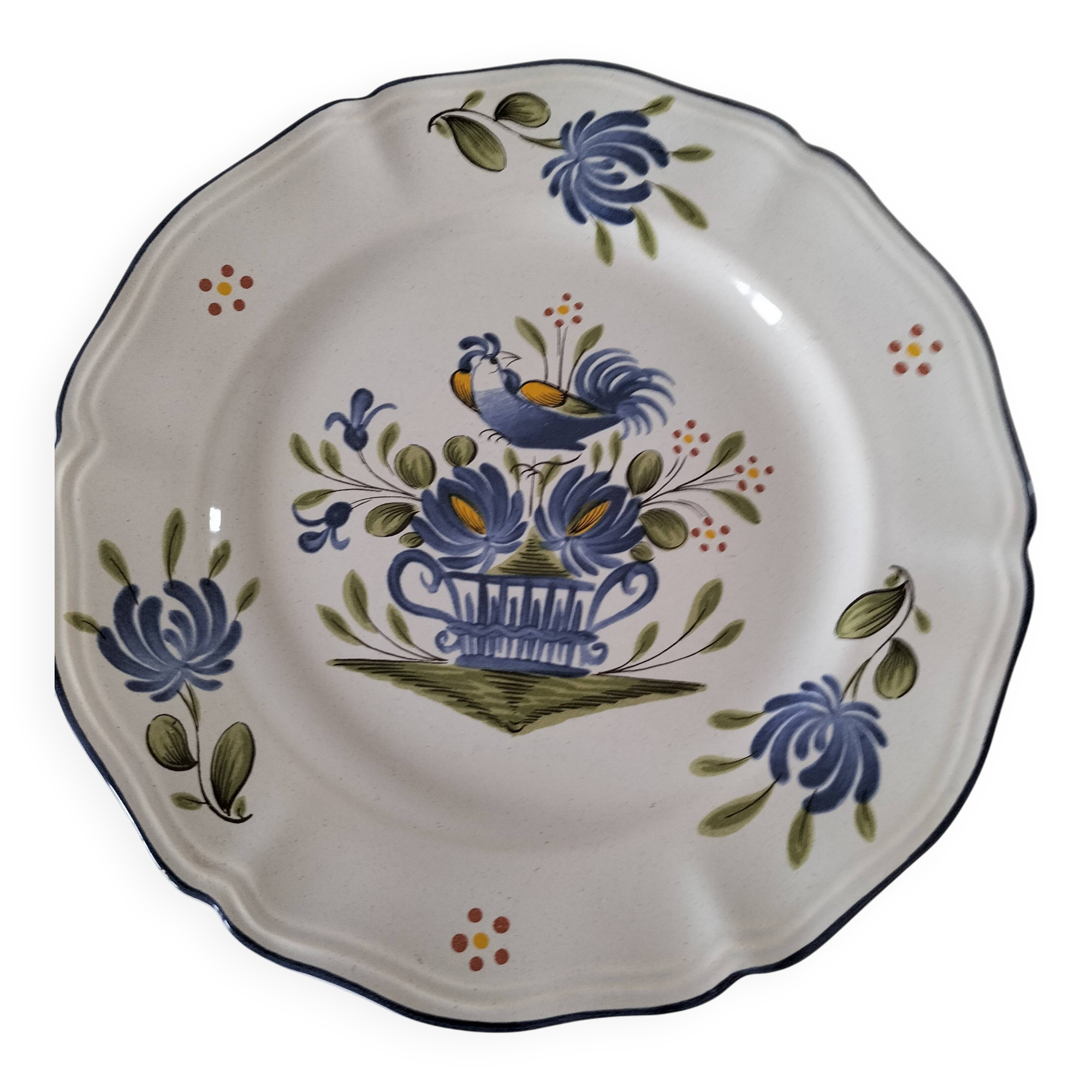 Lunéville plate Chanteclerc model