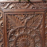 Carved floral pattern door