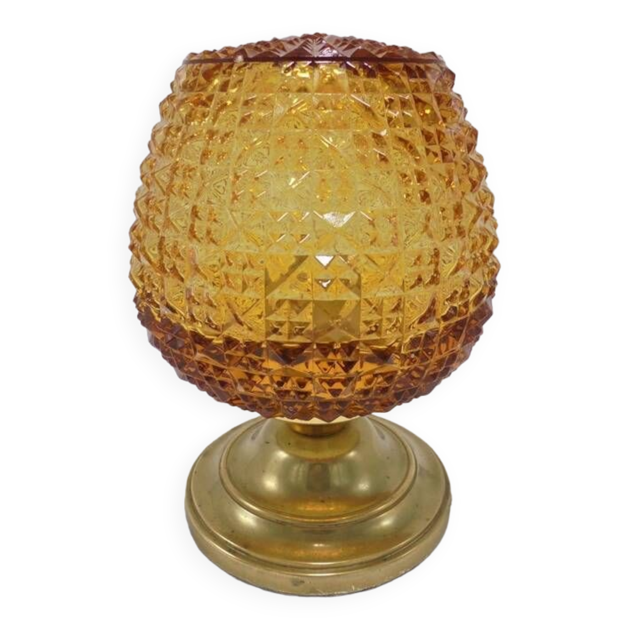 Amber glass lamp