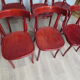 Set of 6 bistro chairs in curved wood