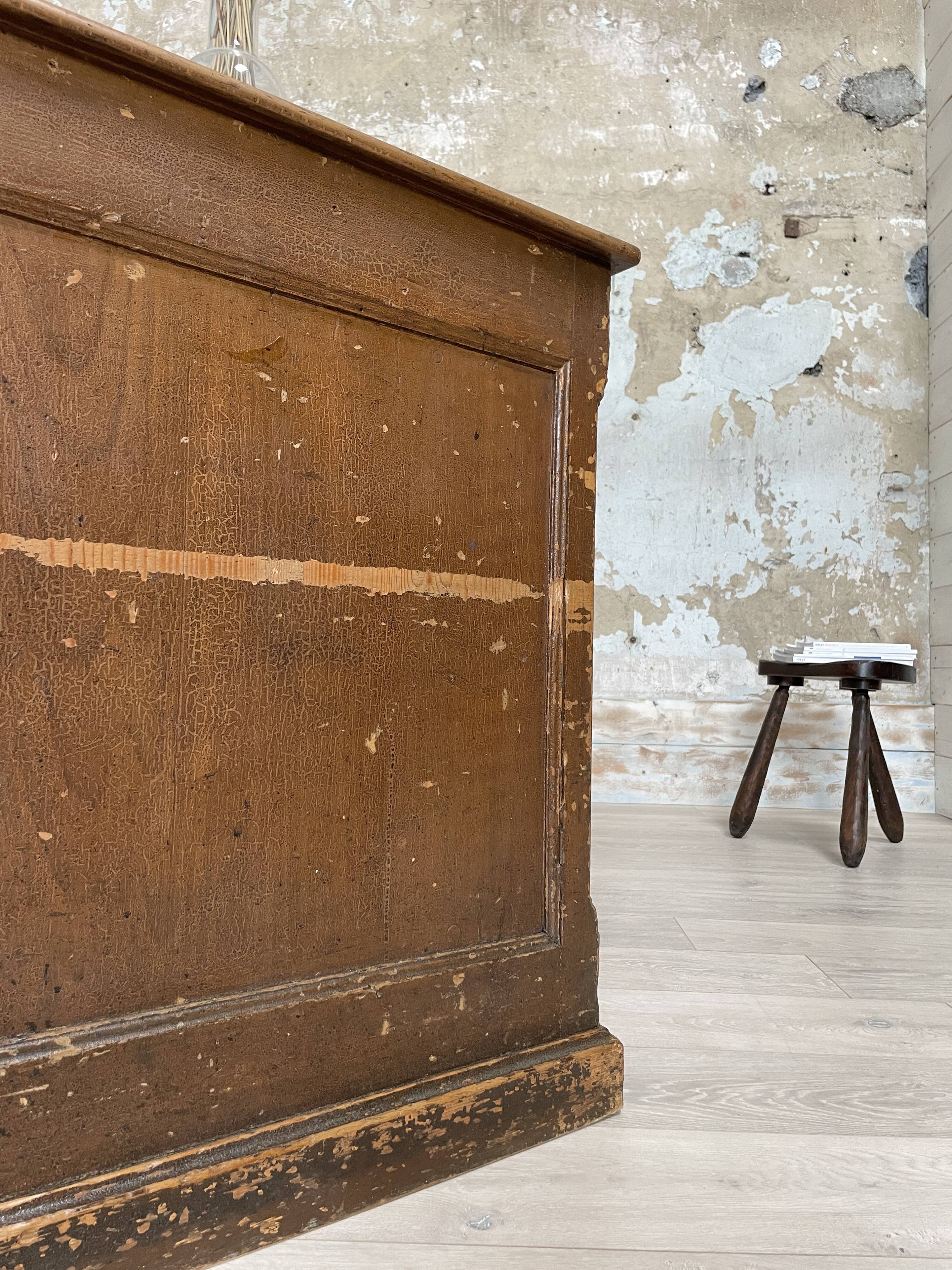 Double-sided trade counter with drawers, circa 1900