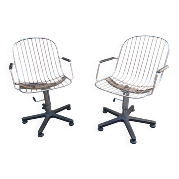 Pair of armchairs, 80's