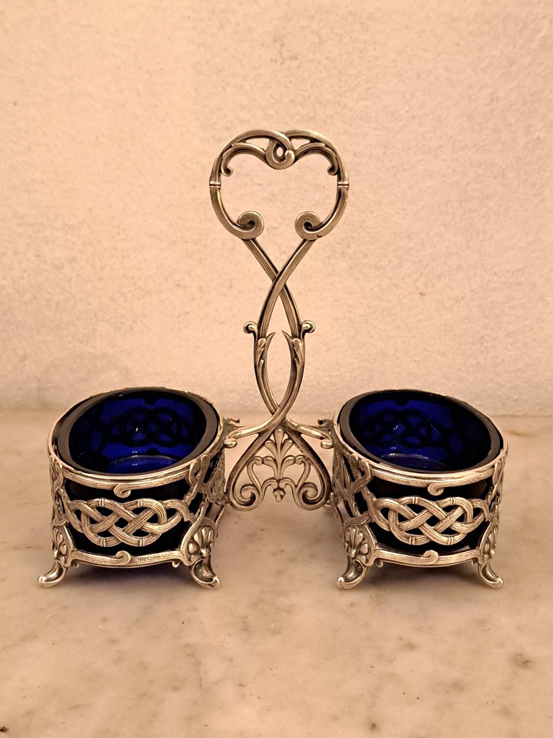 Saleron double Christofle en métal argenté