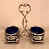 Saleron double Christofle en métal argenté