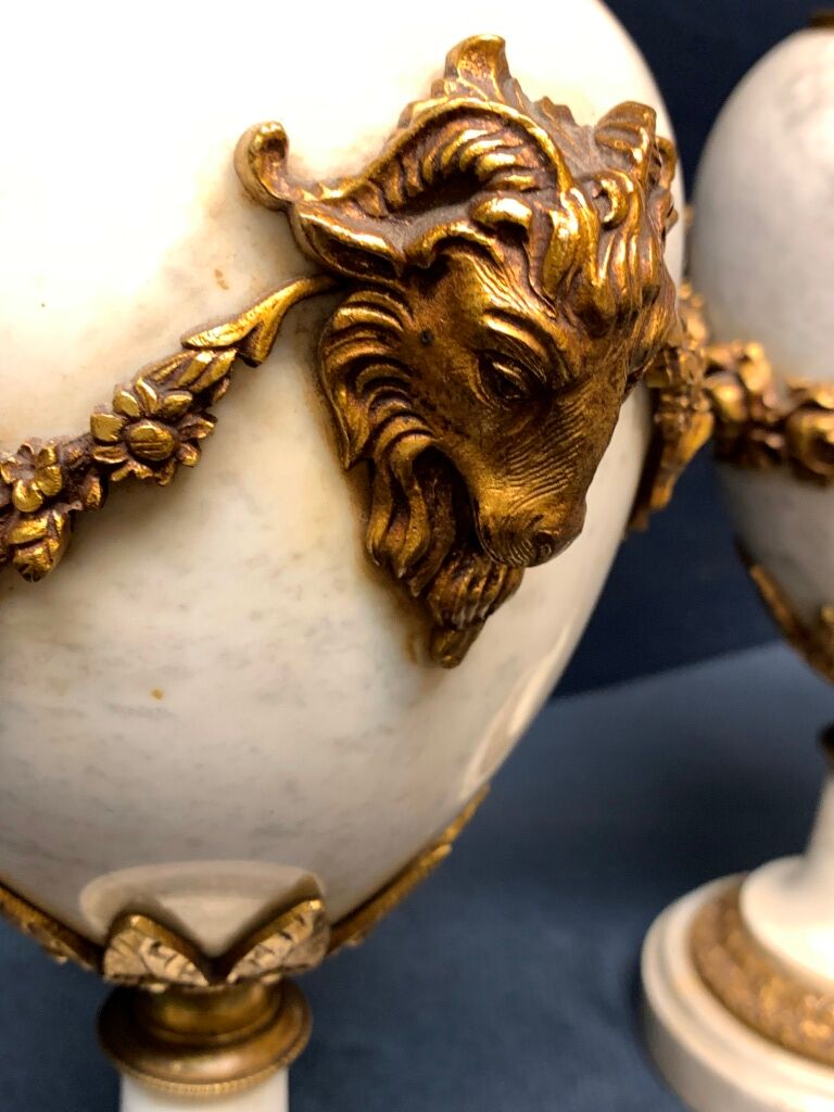 Pair of marble vases