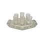 Art Deco vodka shot glasses from Hortensja Glassworks, Poland, 1950s, set of 7