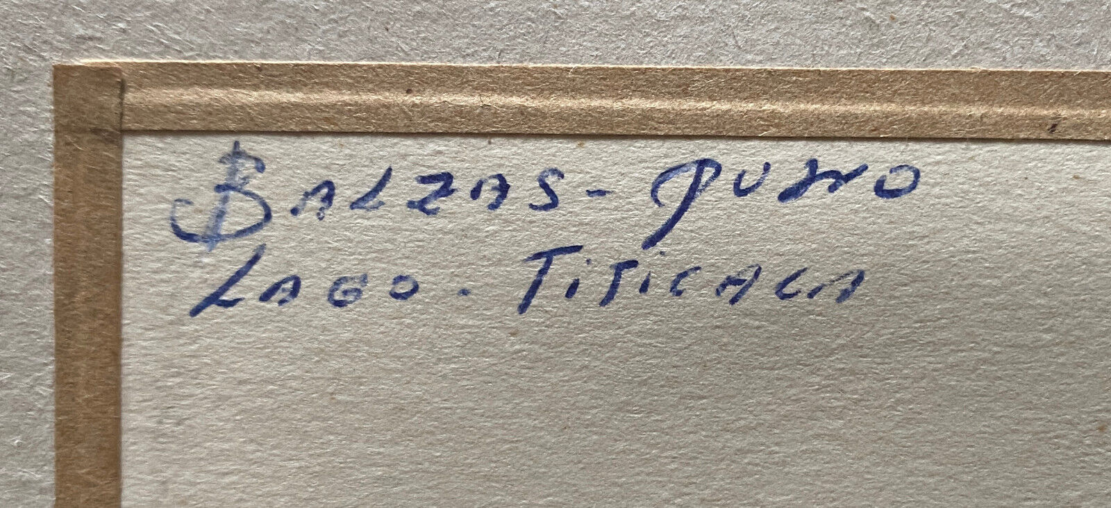 Table Ink wash " Fishermen at Lake Titicaca" Peter BALAZS (1919-2003) ?