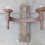 Wall lamp cast iron from a castle of the 18th century