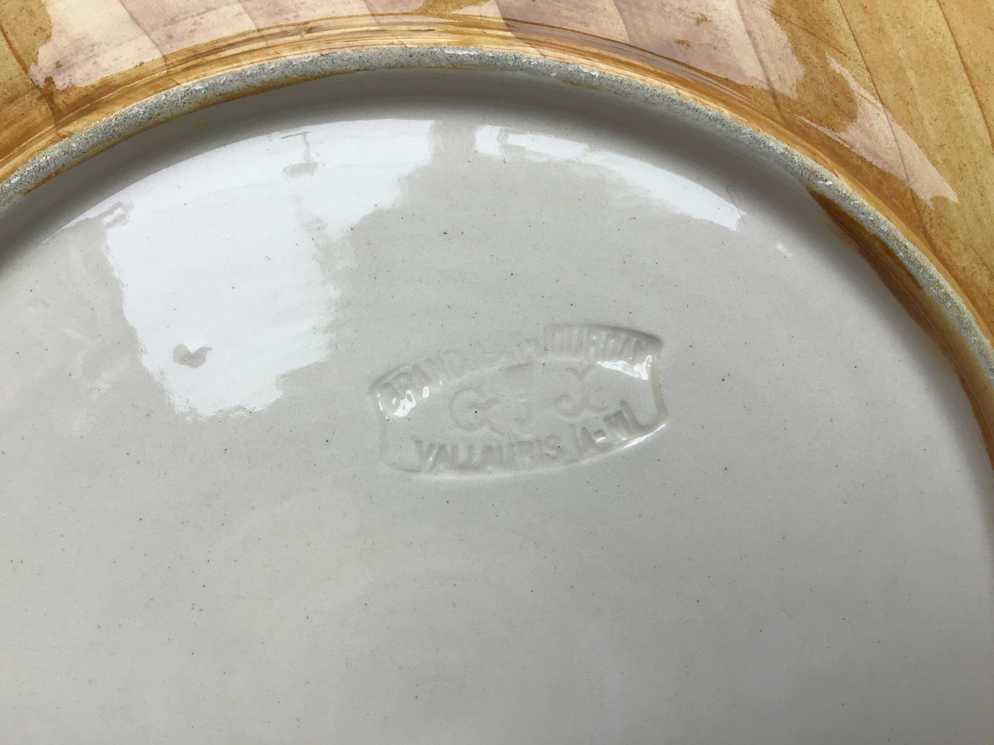 Ceramic plate imitation wood - Grandjean Jourdan - Vallauris