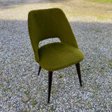 Green faux fur chair