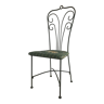 Chaise de jardin verte fonte d'acier vintage