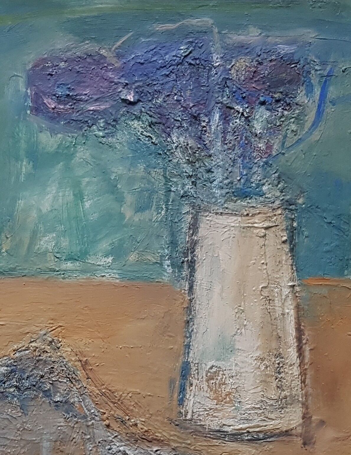 Painting by Nagao Usui: "Bouquet of flowers and fish"