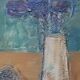 Painting by Nagao Usui: "Bouquet of flowers and fish"