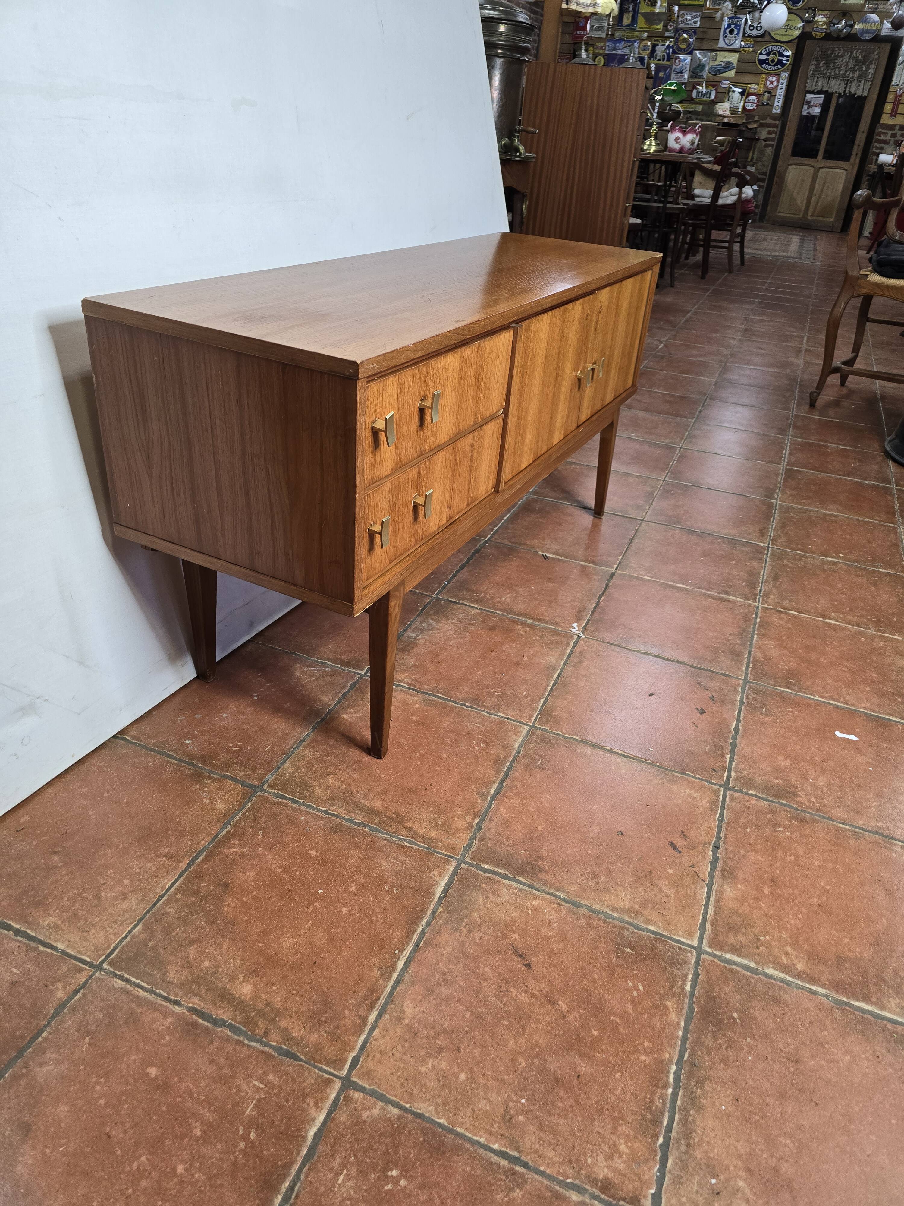 Scandinavian oak sideboard from the 60s, 125cms L