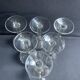 6 old blown and cut bistro glasses