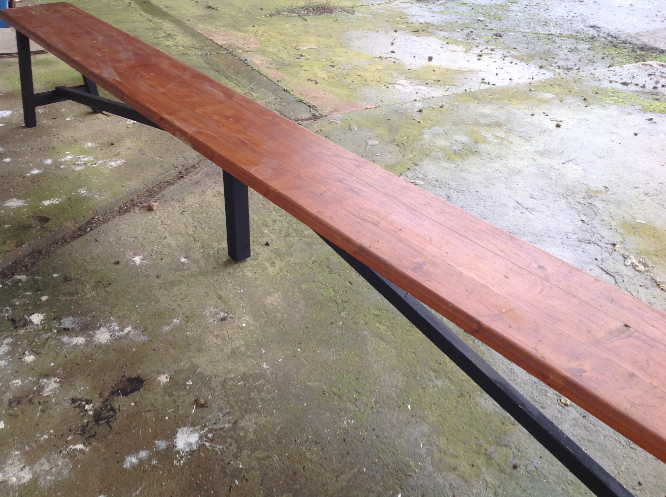 Farm table bench