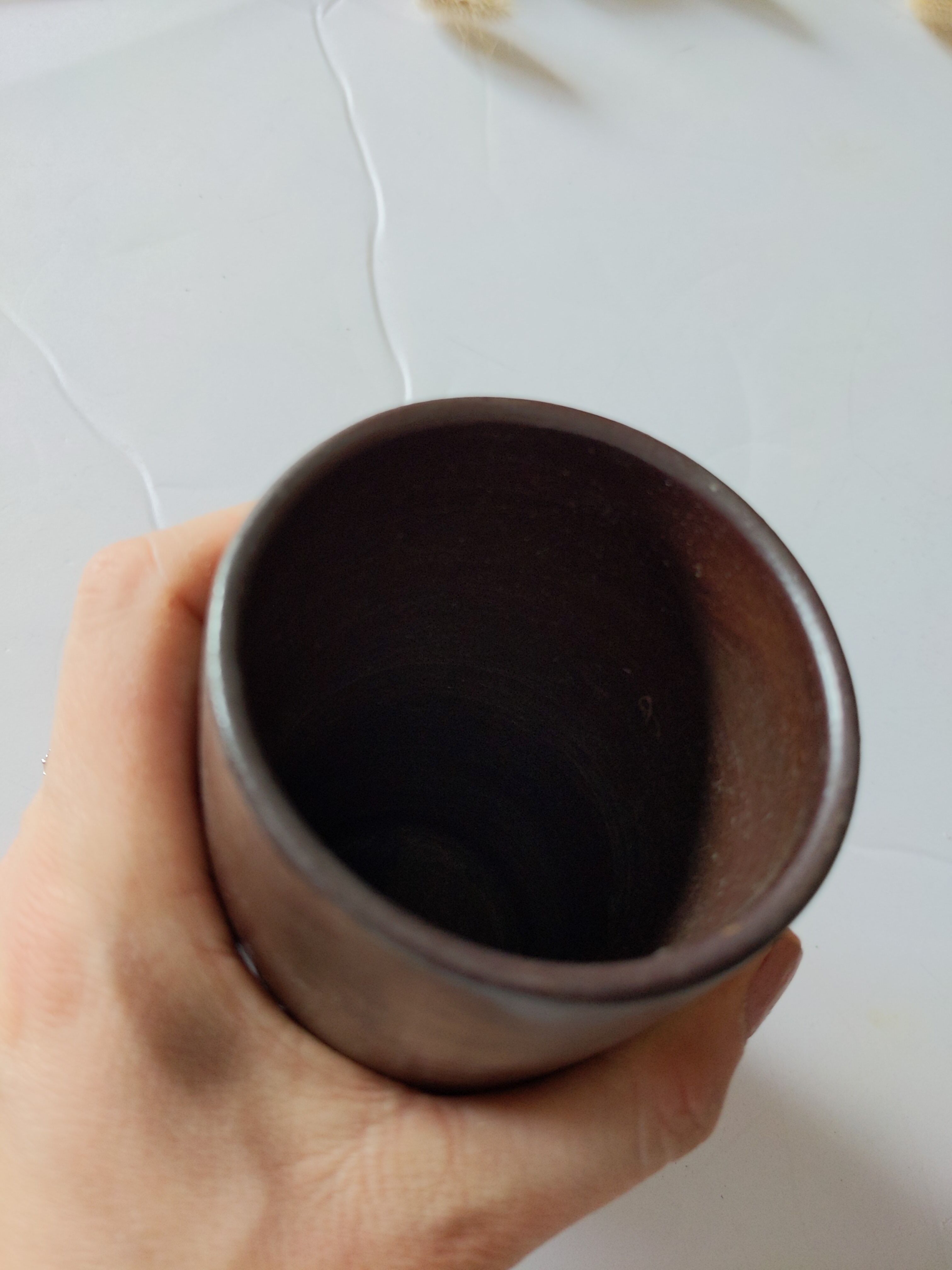 Ceramic vase signed vintage pottery