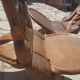 Pair of solid mahogany armchairs from Madagascar, circa 1950