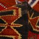 3x12 Wine Red Geometric Vintage Runner Rug, 99x352Cm