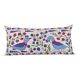 Housse de coussin brodée vintage 46x91 cm