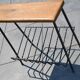 Magazine rack tablet oak and wrought iron 1960s-70s
