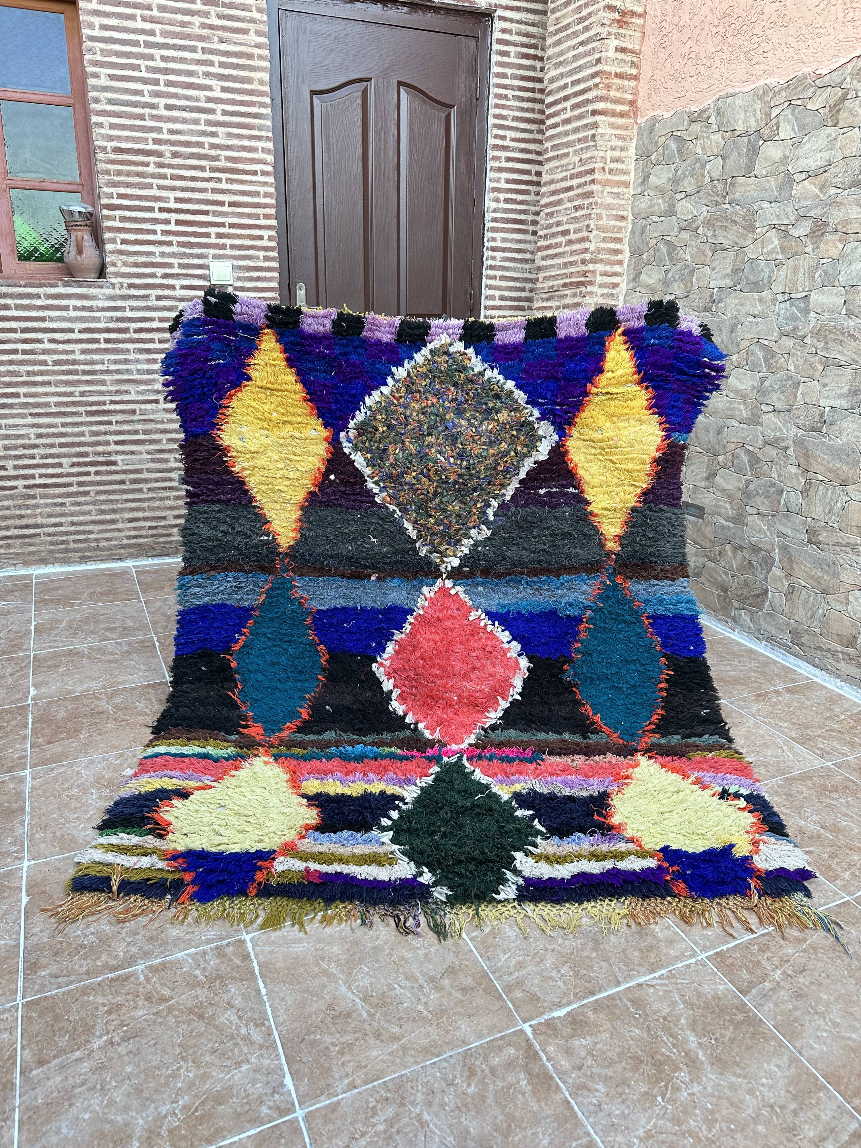 Boucherouite rug | Moroccan rug | Eclectic rug | Moroccan rug