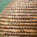 Burgundy in braided straw